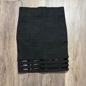 Forever 21 Black Bandage Pencil Skirt L